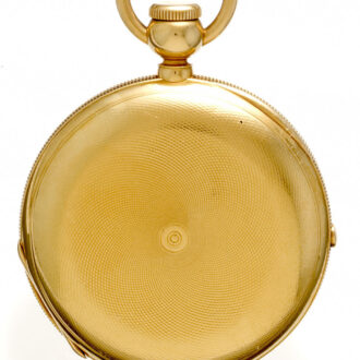 Swiss 18K gold hunting cased lever pocket watch Circa 1886