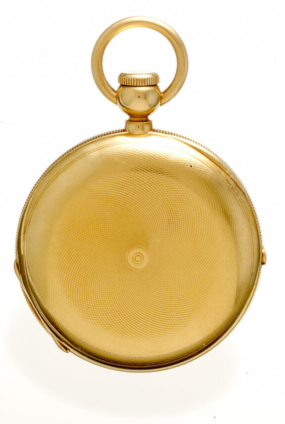 Swiss 18K gold hunting cased lever pocket watch Circa 1886 Swiss 18K gold hunting cased lever pocket watch Circa 1886
