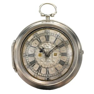 An English verge watch with date and radiant sun Circa 1700