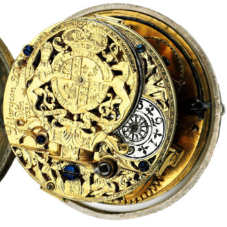 An English rare silver wandering hour verge watch Circa 1707 An English rare silver wandering hour verge watch Circa 1707