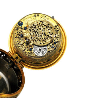 An English gold early quarter repeating verge watch Circa 1711