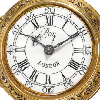 An English gold triple cased quarter repeating verge Circa 1745 An English gold triple cased quarter repeating verge Circa 1745
