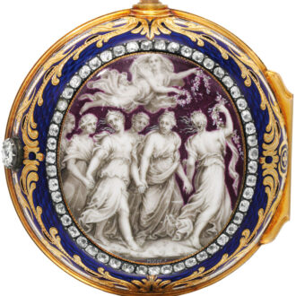An English enamel half quarter repeating watch Circa 1770 An English enamel half quarter repeating watch Circa 1770