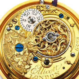 An English enamel half quarter repeating watch Circa 1770 An English enamel half quarter repeating watch Circa 1770