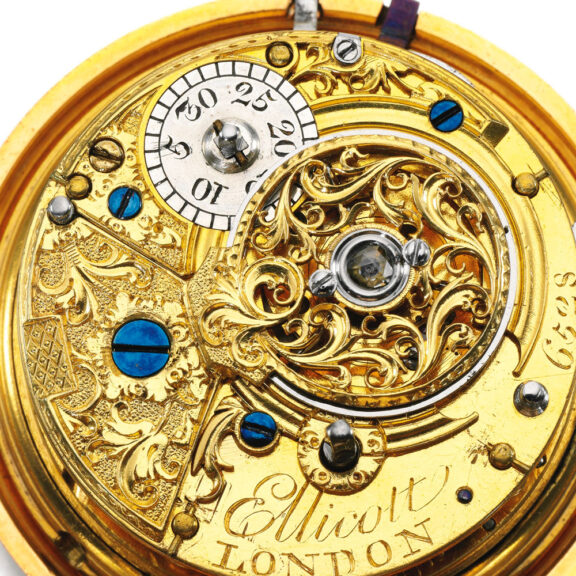 An English enamel half quarter repeating watch Circa 1770 An English enamel half quarter repeating watch Circa 1770