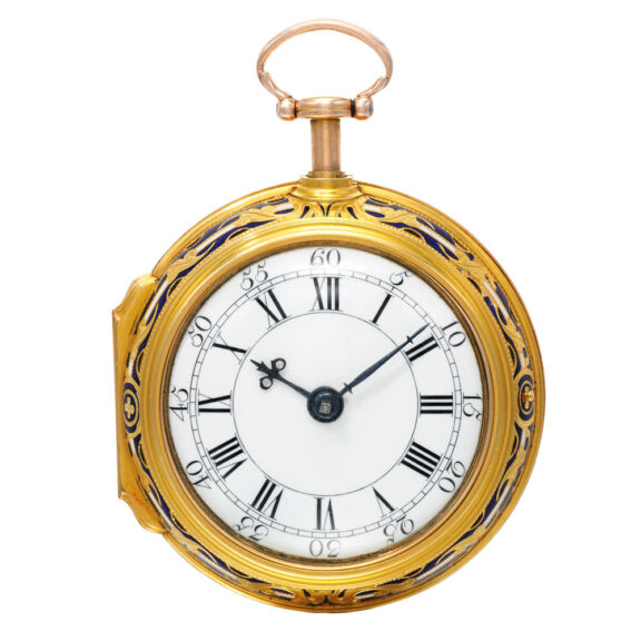 An English enamel half quarter repeating watch Circa 1770 An English enamel half quarter repeating watch Circa 1770