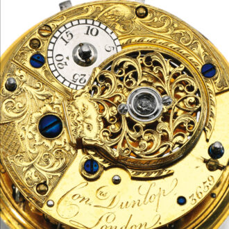 English gold and enamel quarter repeating cylinder Circa 1770