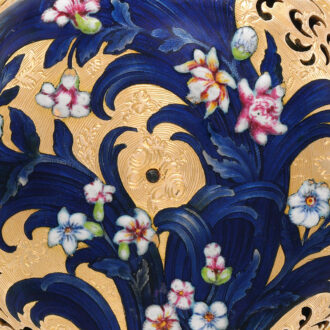 English gold and enamel quarter repeating cylinder Circa 1770