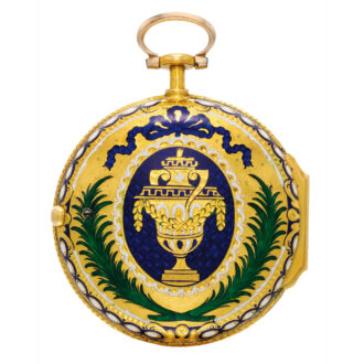 English gold and enamel consular cased verge watch Circa 1771