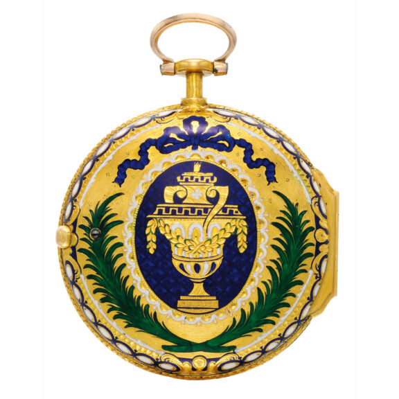 English gold and enamel consular cased verge watch Circa 1771