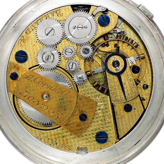 An English very rare silver inking chronograph watch Circa 1872 An English very rare silver inking chronograph watch Circa 1872