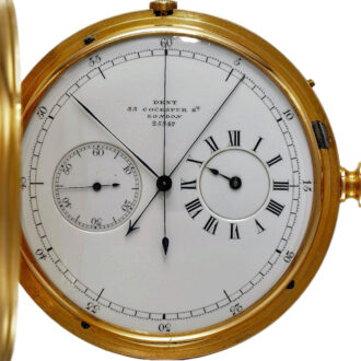 An English gold chronometer chronograph watch Circa 1866 An English gold chronometer chronograph watch Circa 1866