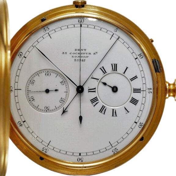 An English gold chronometer chronograph watch Circa 1866 An English gold chronometer chronograph watch Circa 1866
