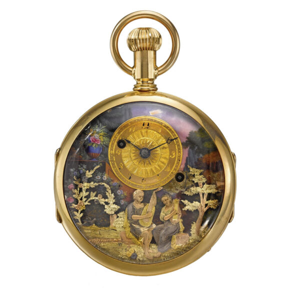Quarter repeater musical watch with erotic automaton Circa 1815