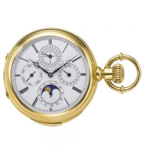 A Swiss minute repeating perpetual calendar watch Circa 1880