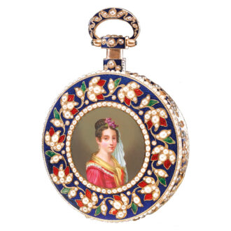 A Swiss quarter repeating, musical hour striking watch Circa 1815