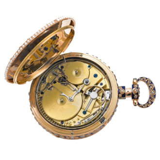 A Swiss quarter repeating, musical hour striking watch Circa 1815