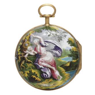 Rare French gold and enamel verge pocket watch Circa 1765