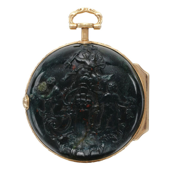 German pink gold and bloodstone verge watch Circa 1780