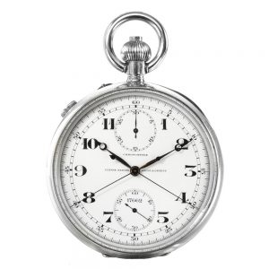 A Swiss chronometer split seconds chronograph Circa 1910