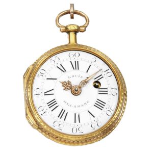 French gold enamel watch with associated chatelaine Circa 1750