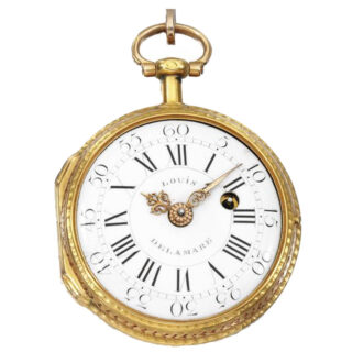 French gold enamel watch with associated chatelaine Circa 1750
