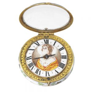 An English gold and enamel pre hairspring verge Circa 1640