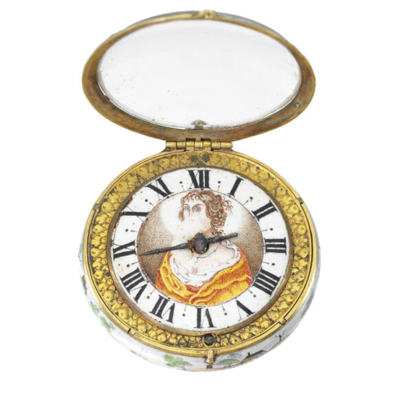 An English gold and enamel pre hairspring verge Circa 1640