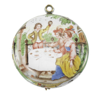 An English gold and enamel pre-hair spring verge Circa 1640
