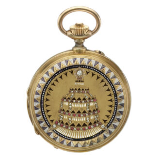A historically important Swiss gold, enamel watch Circa 1893