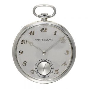 A Swiss white gold open-faced keyless lever watch Circa 1927