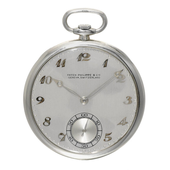 A Swiss white gold open-faced keyless lever watch Circa 1927