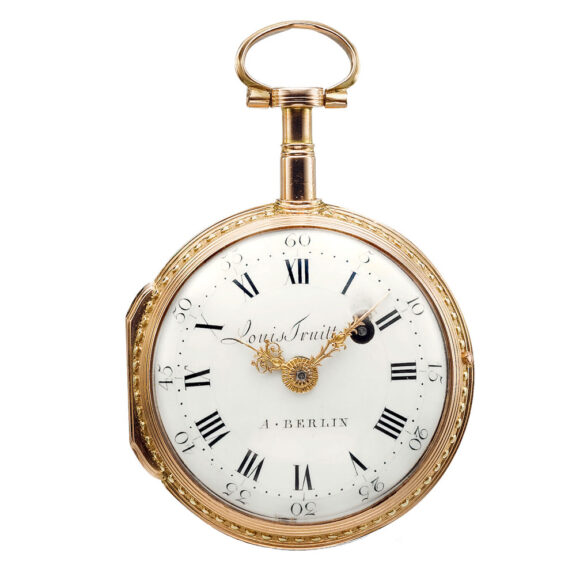 A three color gold German open-faced watch Circa 1780 A three color gold German open-faced watch Circa 1780