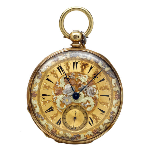 A gold Swiss watch made for the turkish market Circa 1850