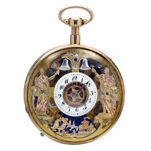 A Swiss quarter repeater, jacquemart, erotic automata Circa 1790