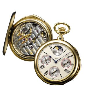 Swiss gold minute repeating perpetual calendar watch Circa 1990