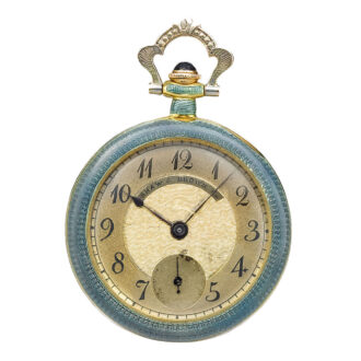 A gold Swiss enamel and diamond set lever watch Circa 1900