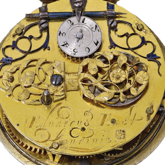 A rare and early English silver pair case date watch Circa 1660 A rare and early English silver pair case date watch Circa 1660