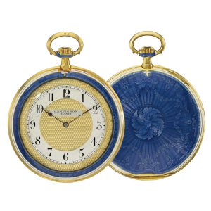 An 18k yellow gold Swiss enamel open-faced watch Circa 1910