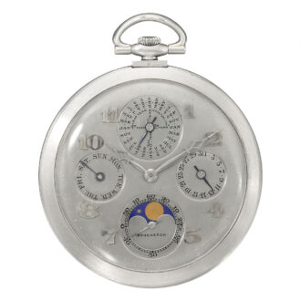 Platinum Swiss perpetual calendar, moon phases Circa 1924