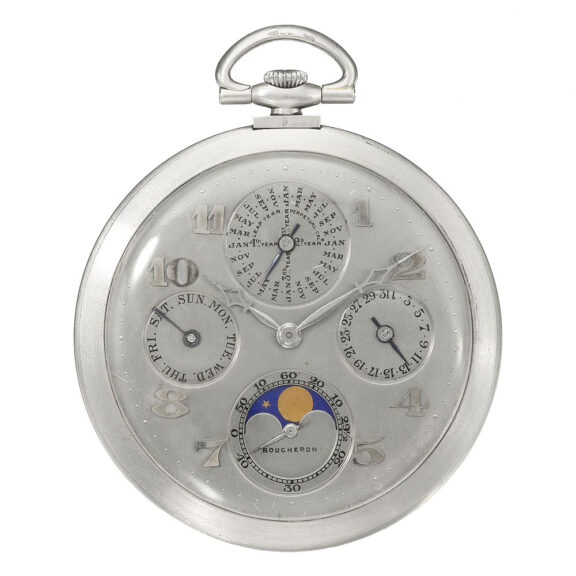 Platinum Swiss perpetual calendar, moon phases Circa 1924