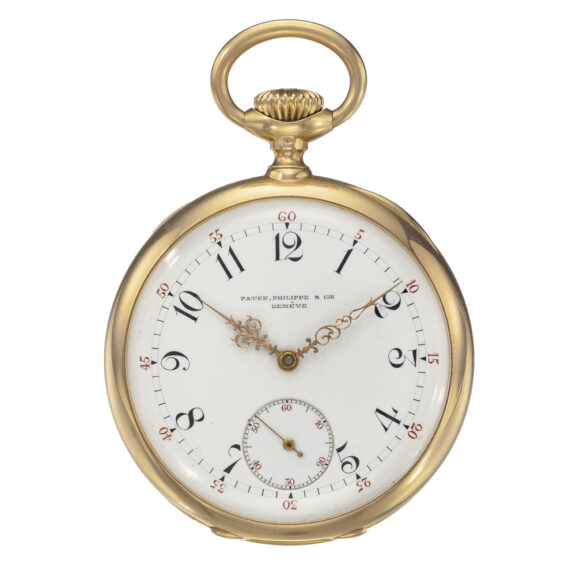 A fine 18 carat pink gold Swiss open-faced watch Circa 1896
