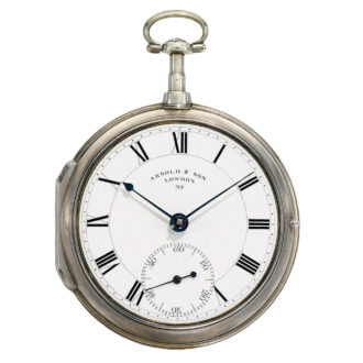 An English silver pocket chronometer by John Arnold Circa 1789
