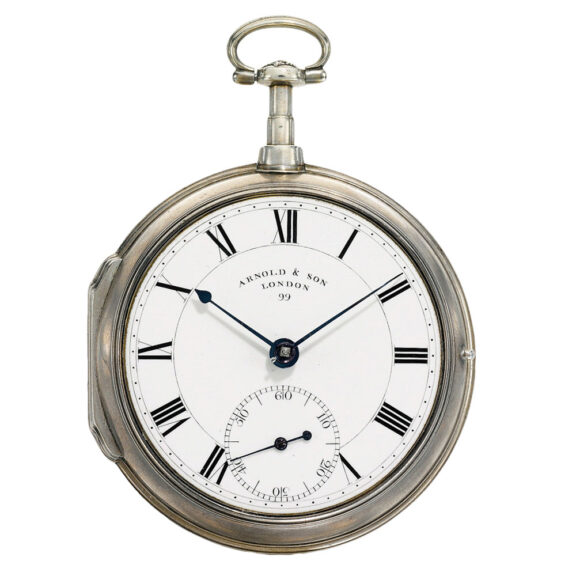 An English silver pocket chronometer by John Arnold Circa 1789