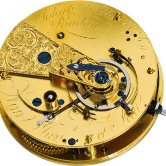 An English silver pocket chronometer by John Arnold Circa 1789