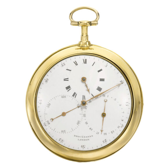 English gold cylinder watch with regulator type dial Circa 1809