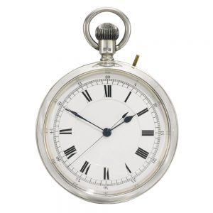 English 34 minute carrousel pocket chronometer Circa 1902