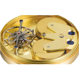 English gold tourbillon with chronometer escapement Circa 1970