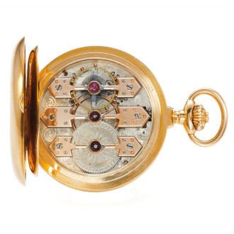 Swiss chronometer with three gold bridges movement Circa 1889