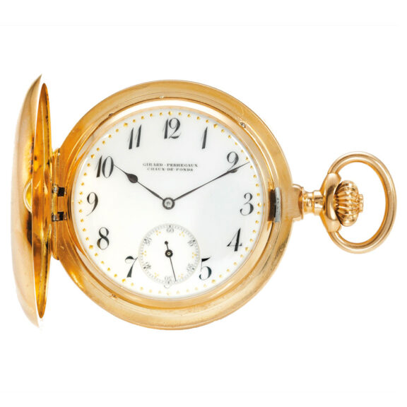 Swiss chronometer with three gold bridges movement Circa 1889 Swiss chronometer with three gold bridges movement Circa 1889